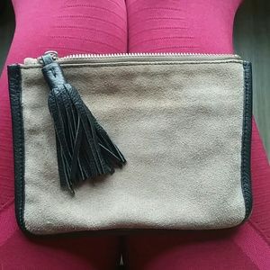 Margot tan and black suede bag